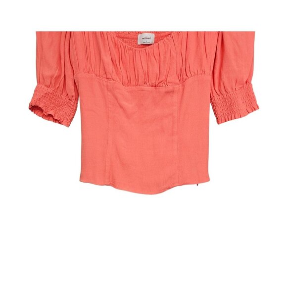Women's - Aritzia Wilfred Pandora Smocked Blouse, Size Small - Picture 4 of 7